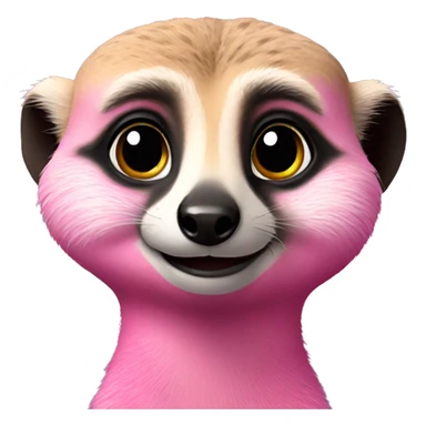 Pink meerkat sticker