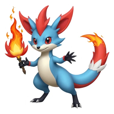 Salandit-Salamence-Braixen-fusion sticker