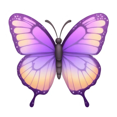 Sparkly Pastel purple-gradient butterfly sticker