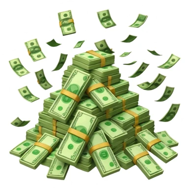 Raining money  sticker