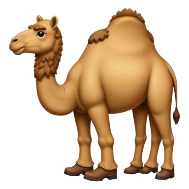 Camel Head Fridge Body Camel Legs Wear And Brown Boots And Background City sticker