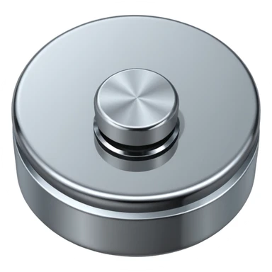 volume knob, straight on view sticker