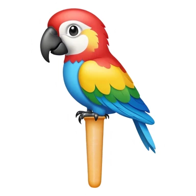 Ice pop with parrot design sticker
