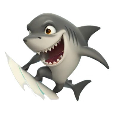 Moroccan shark surfing sticker