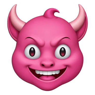 Devil emoji but pink 😈 sticker