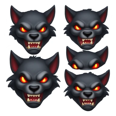Scary evil werewolf with red eyes sticker