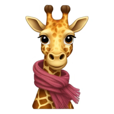 giraffe wearing a scurf sticker