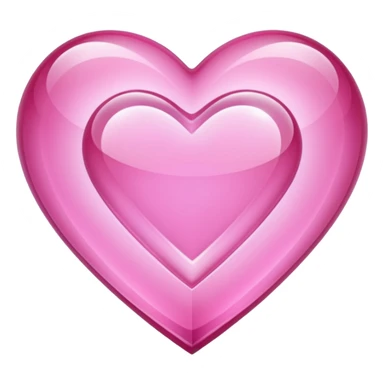 Pink heart shaped crystal with a $ carved in the center of the crystal. sticker