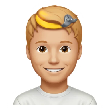 Brian Littrell from Backstreet Boys with reddish blonde hair, white outfit sticker