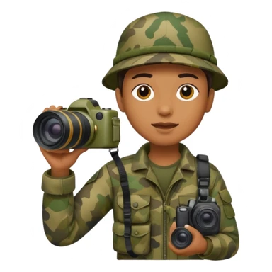 
wildlife photographer, camouflage clothe sticker