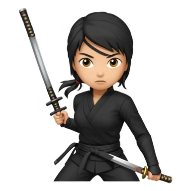 Female Ninja sticker