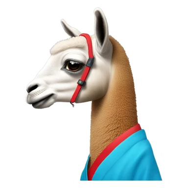 un lama avec un téléphone barré par une croix rouge  sticker