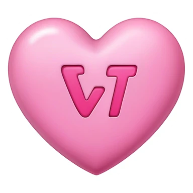 ❣️ ￼ with letter T inside sticker