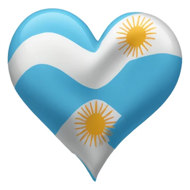 Un corazon con la bandera argentina  sticker