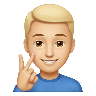 A classic emoji nose, no face, with a pointer finger touching the tip of it, combine these two 👆🏼👃🏼 sticker