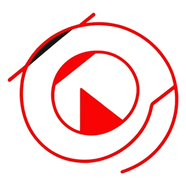 prohibition symbol, red circle with diagonal line through it sticker