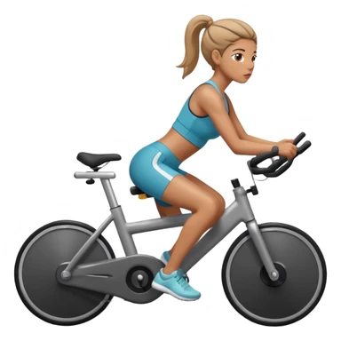 Bicycles Ergonomic bicycle of gym: seated woman  sticker