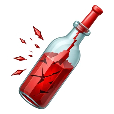 glass bottle sharp used as a weapon sticker