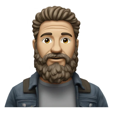 A hyperrealistic 3D artwork featuring a парень в худи на голове капюшон wear like  bursting through a card, with dramatic lighting, monochromatic palette, and intricate details. The bearded , emerges lifelike from the card's surface in a cinematic  sticker