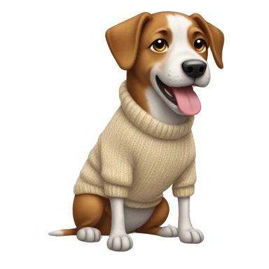 Dog wearing a sweater  sticker