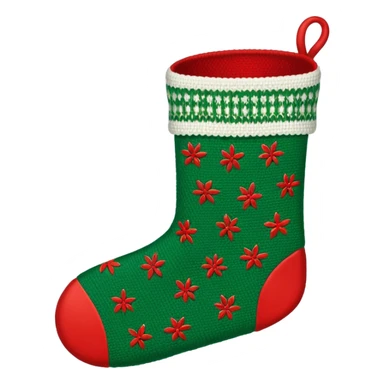 green christmas sock sticker