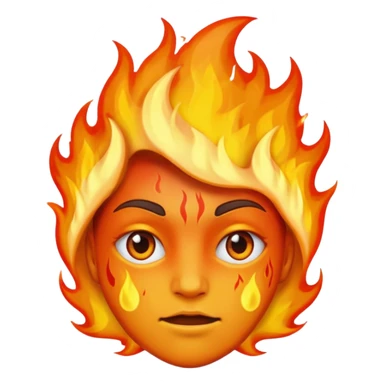 This emoji 😶 On fire sticker
