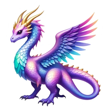 Epic divine legendary complex detailed iridescent gradients aesthetic-Fakémon-creature-scenery sticker