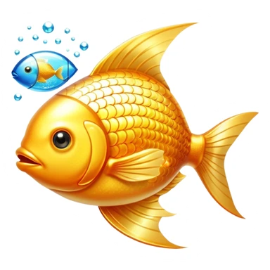 Bright golden fish with radiant glowing scales alongside a shining golden omega-3 capsule. Both elements emitting strong beams of light and sparkles, surrounding them with a brilliant aura. The scene is filled with luminous particles and light rays creating a magical, bright effect. sticker