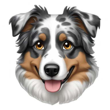 Grey black white Blue Merle Australian shepherd sticker