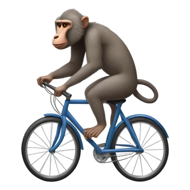 Baboon riding bike sticker