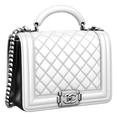 chanel black and white le boy bag sticker