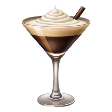 espresso martini with foam and no straw sticker