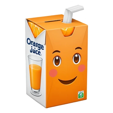 orange juice box sticker