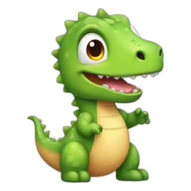 Cute dino sticker