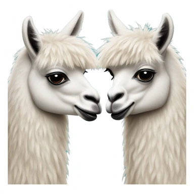 Two llamas kissing sticker