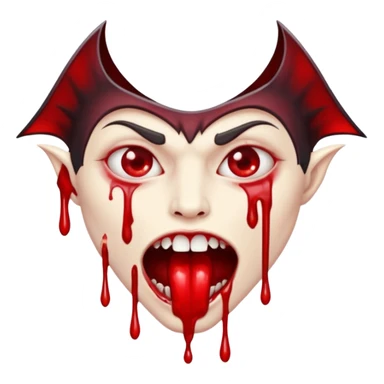 boca de vampiro com sangue escorrendo do canto dos lábios sticker