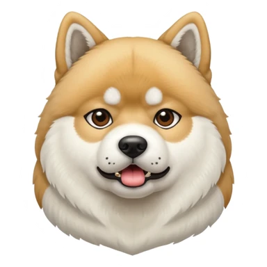 American Akita white sticker