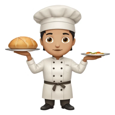 High resolution of   realistic full body chef distorted , no extra hybrid sticker
