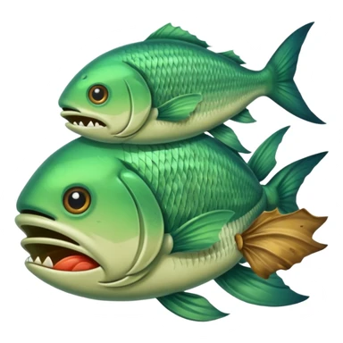 smelly dead fish green smell sticker