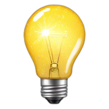 sparkles and the light bulb sticker