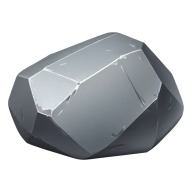 Cinematic Realistic Lead Ore, Heavy and dense, with a matte gray surface and subtle metallic glimmer. The metal's weight and durability are evident, with soft, sharp edges and a slight texture that enhances its solid presence. Soft glowing outline, capturing the essence of raw strength and industrial power in lead ore. sticker