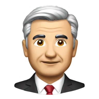 President Uzbekistan 3d realistic sticker