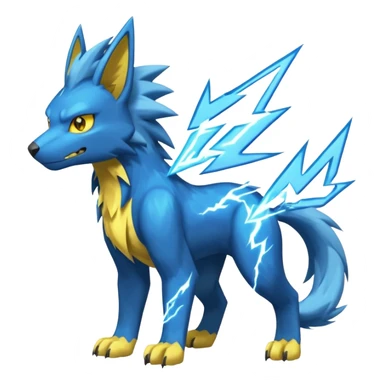 Manectric-Electrike-Zeraora-Fakémon-hybrid-creature (full body)  sticker