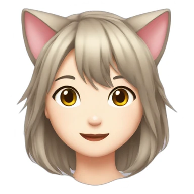 cat girl anime sticker