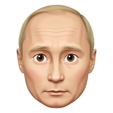 Vladimir Putin, Russian president portrait sticker