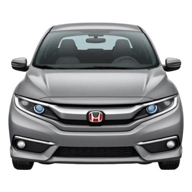 Make an emoji of a 2024 Honda civic with a grey exterior with no added color  sticker