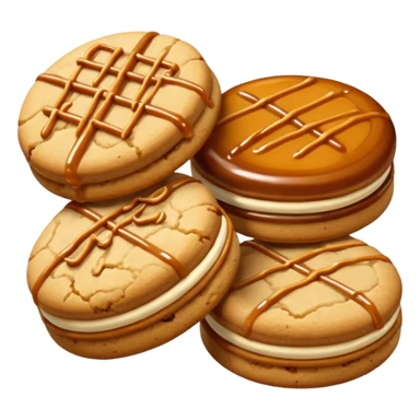 Cookis praline and hazelnut and cramel sticker