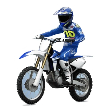 Una moto yamaha yz 125 en azul  sticker