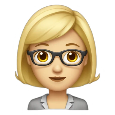 blonde chemistry teacher with short bangs sticker