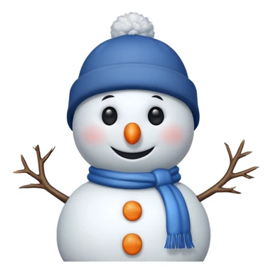 snowmen wearing cap  sticker